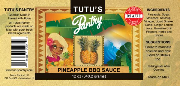 pineapple bbq sauce label