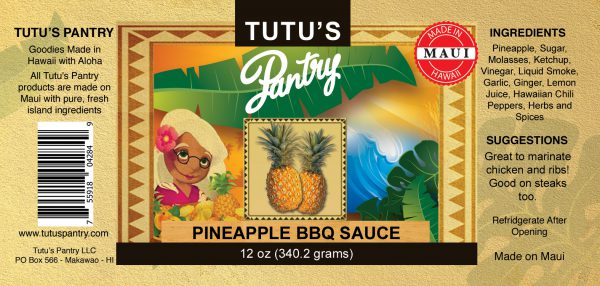 pineapple bbq sauce label
