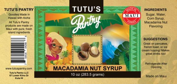 Macadamia nut syrup