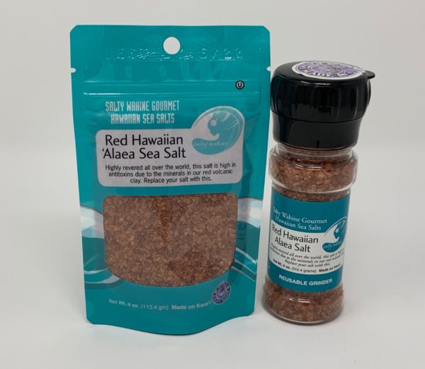 Salty Wahine Red Alaea Hawaiian Salt Refillable Grinder