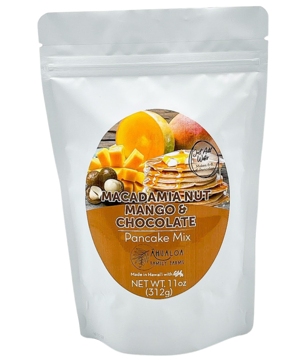 Ahualoa Farms Macadamia Nut Pancake Mix with Mango and Chocolate Chips