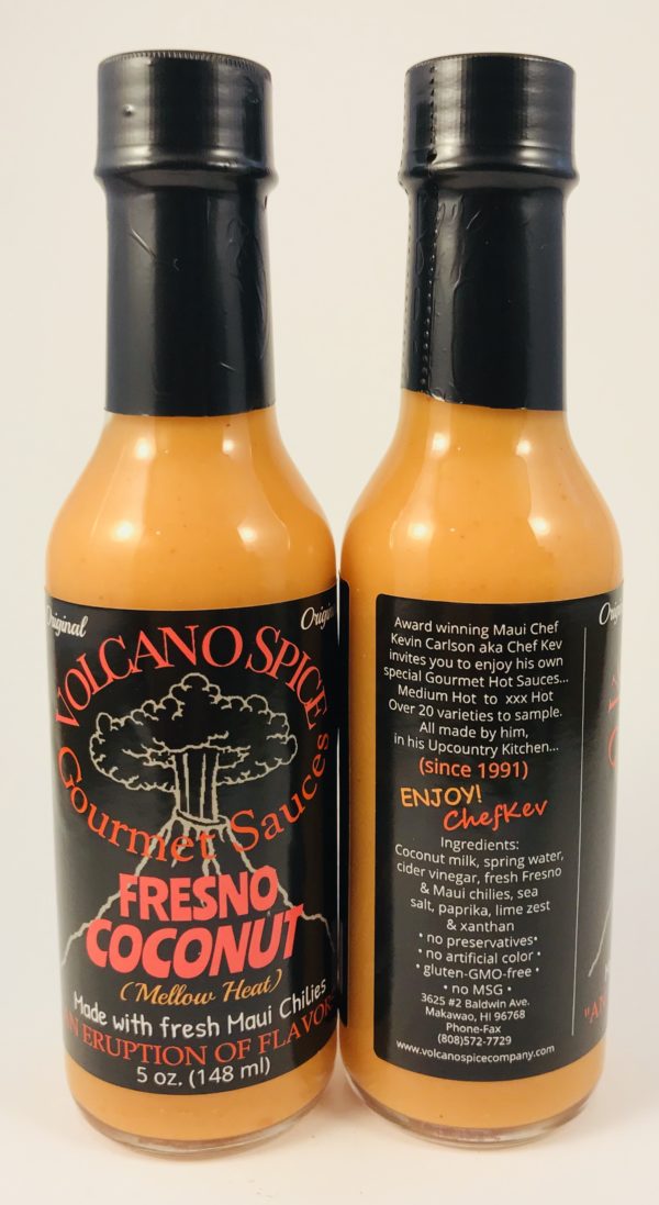 Volcano Spice Fresno Coconut Hot Sauces