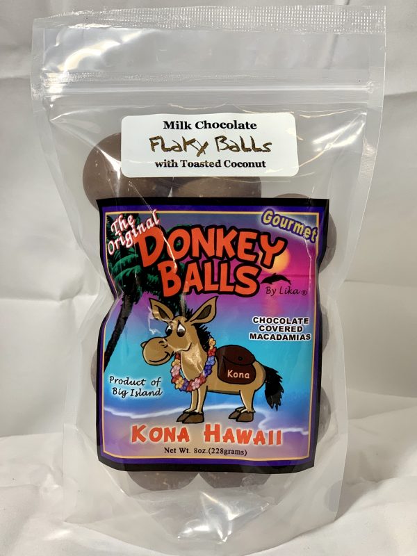 Tutu's Pantry - Milk Chocolate Flaky Balls With Toasted Coconut - Donkey Balls 4oz - 1