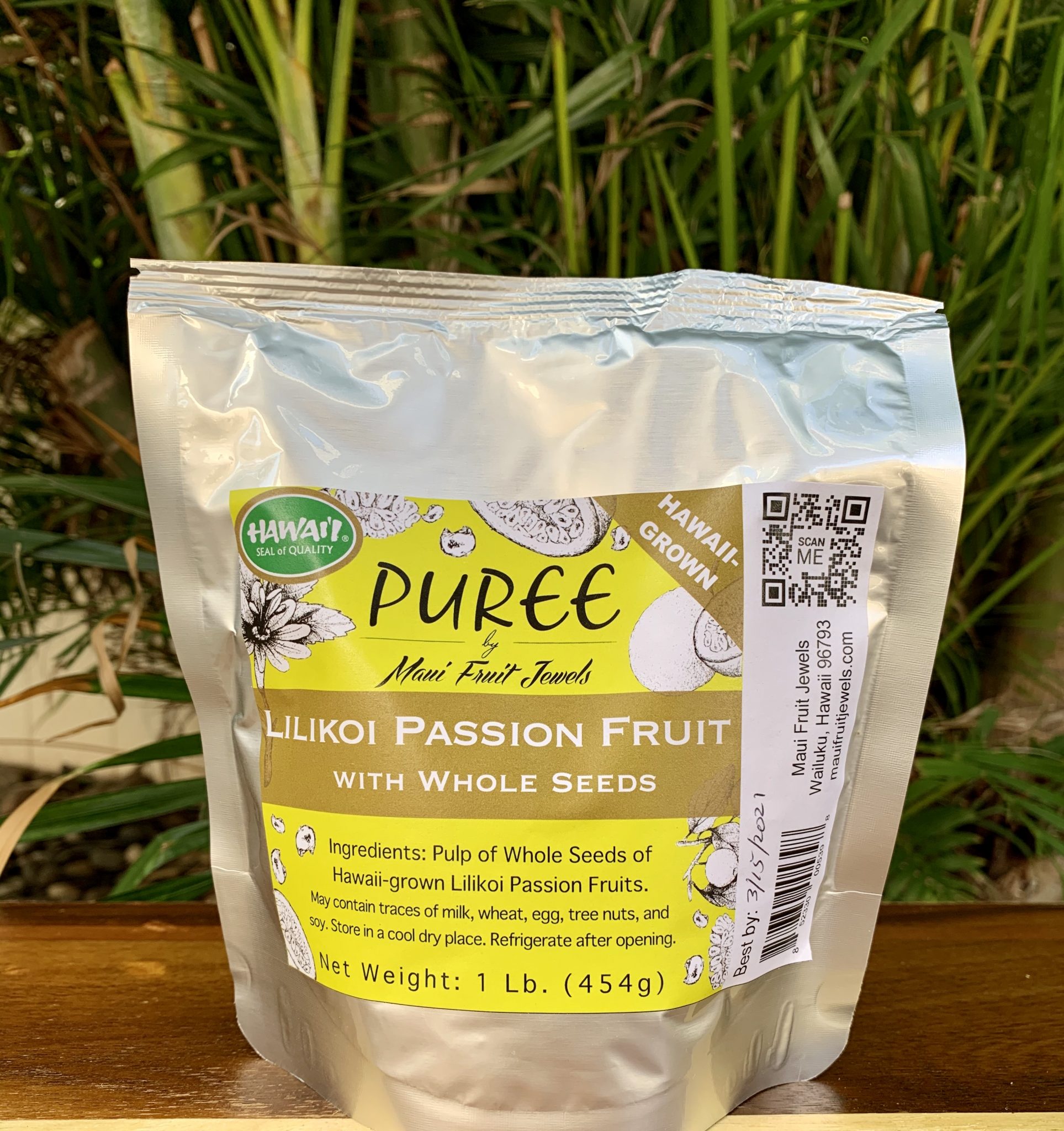 Passion Fruit Puree - 1 lb - Tutu's Pantry