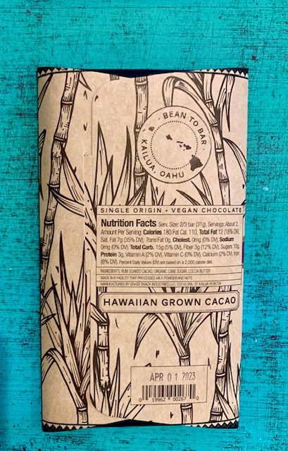 Tutu's Pantry - KōHana Rum Manoa Chocolate - 75% Hawaii Chocolate - 4