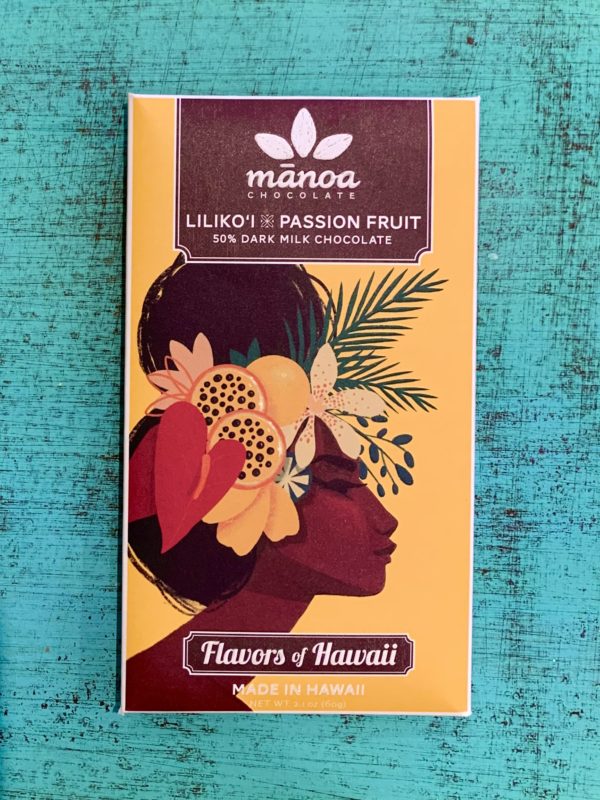 Tutu's Pantry - Liliko'i Passion Fruit Manoa Chocolate - 50% Dark Milk Chocolate - 1