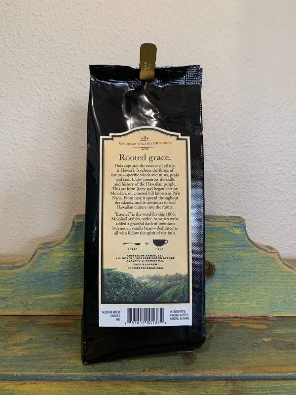 Tutu's Pantry - Coffees of Hawaii Molokai Island Princess Natural Vanilla Coffee - Ground - 2