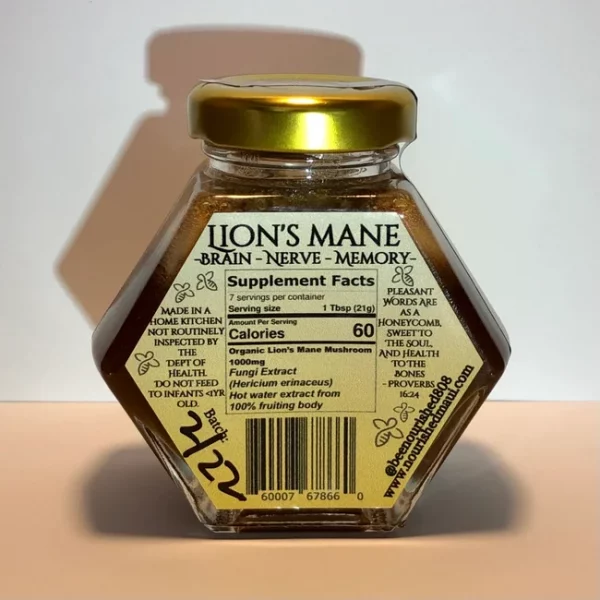 Lion's Mane Mushroom Honey 7.5 oz - Image 2