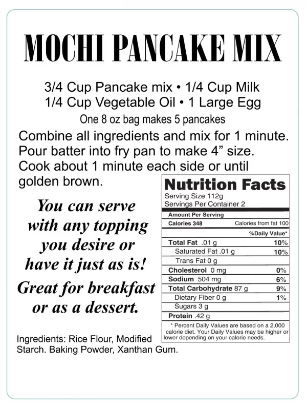 Tutu's Pantry - Gluten Free Mochi Pancake Mix - 2