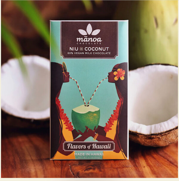 Tutu's Pantry - Niu Coconut Manoa Chocolate - 60% Vegan Milk Chocolate - 1