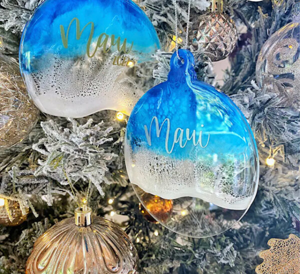 Tutu's Pantry - Ocean Theme Resin Ornament Made on Maui - 7