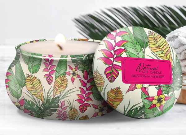 Tutu's Pantry - Bamboo Island Natural Soy Candle - Island Life in Full Bloom - Tuberose - 1