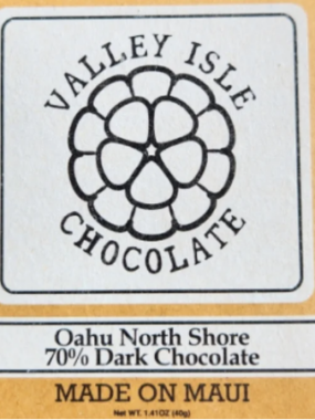 Valley Isle Chocolate - Oahu North Shore 70% Dark Chocolate