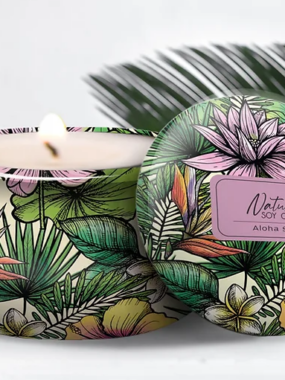 Bamboo Island Natural Soy Candle - Aloha Spirit - Lychee Guava