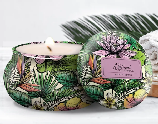 Bamboo Island Natural Soy Candle - Aloha Spirit - Lychee Guava