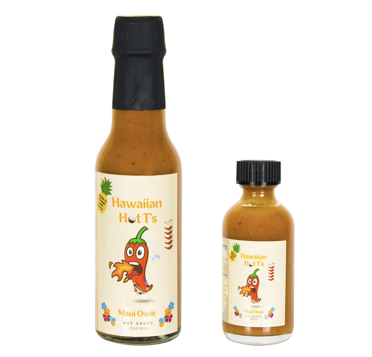 Tutu's Pantry Goodies made in Hawaii with Aloha 3 Hawaiian Hot Ts Maui Owie Hot Sauce (SPICY) - Image 3