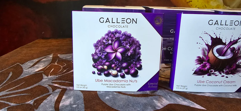 Galleon Chocolate Ube Macadamia Nut - Tutu's Pantry