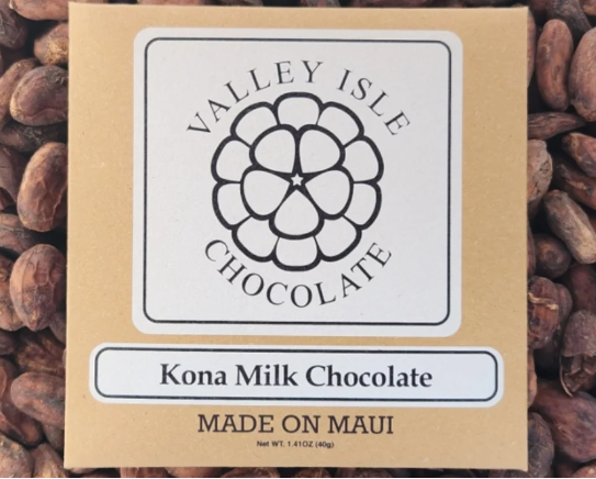 Tutu's Pantry Goodies made in Hawaii with Aloha 5 Valley Isle chocolate Kona Milk Chocolate