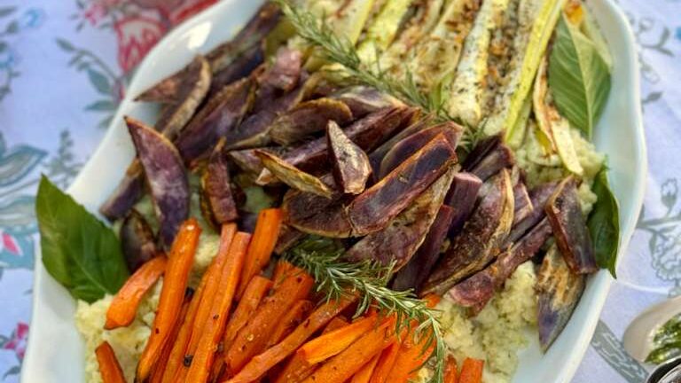 A simple homemade main dish plated for a romantic dinner at home