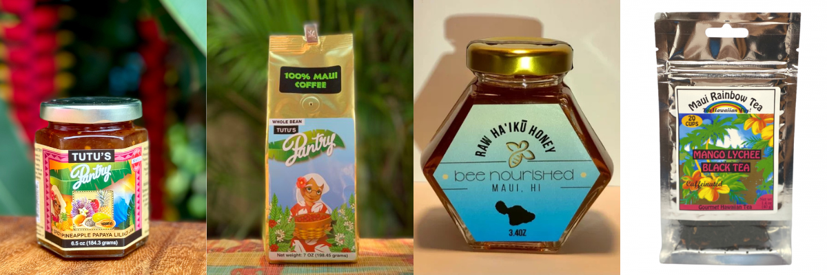 Variety of Hawaiian food products